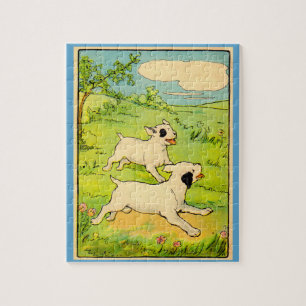 1914 two dogs running jigsaw puzzle
