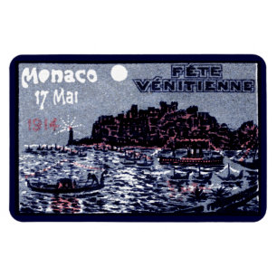 1914 Venetian Festival of Monaco Magnet