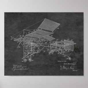 1914 Vintage Aeroplane Patent Art Drawing Print