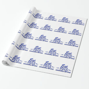 1915 birthday designs wrapping paper