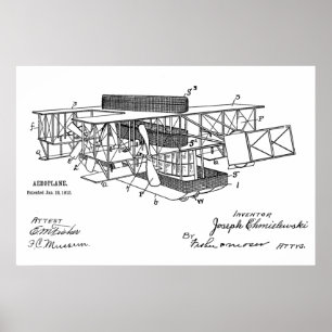 1915 Boat Aeroplane Patent Art Drawing Print