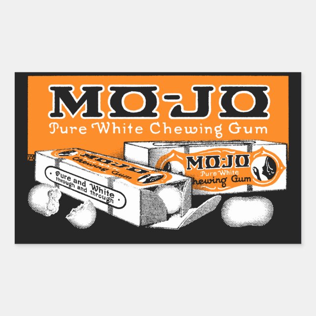 1915 Mo-Jo Chewing Gum Rectangular Sticker (Front)