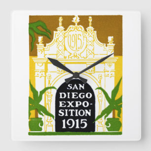 1915 San Diego Exposition Square Wall Clock