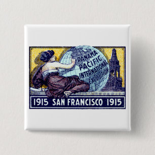 1915 San Francisco Exposition 15 Cm Square Badge