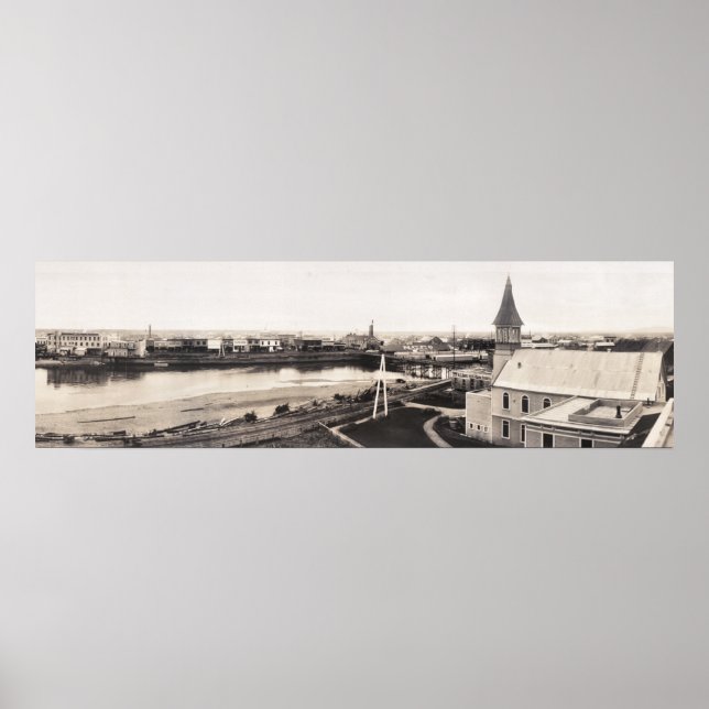1915 View of Fairbanks, AK Yard Long Photograph Poster (Front)