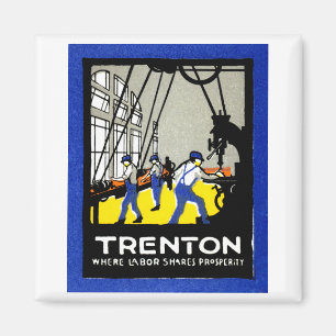 1915 Vintage Trenton New Jersey Magnet