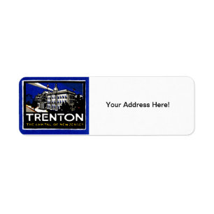 1915 Vintage Trenton NJ Return Address Label