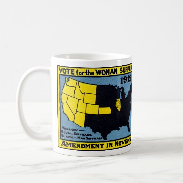 1915 Vote for Womans Suffrage Coffee Mug (Left)