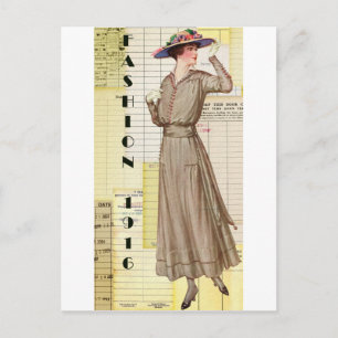 1916 Fashion Postcard