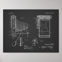 1917 Folding Camera Patent Art Drawing Print