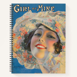 1917 Girl of Mine sheet music cover Notebook
