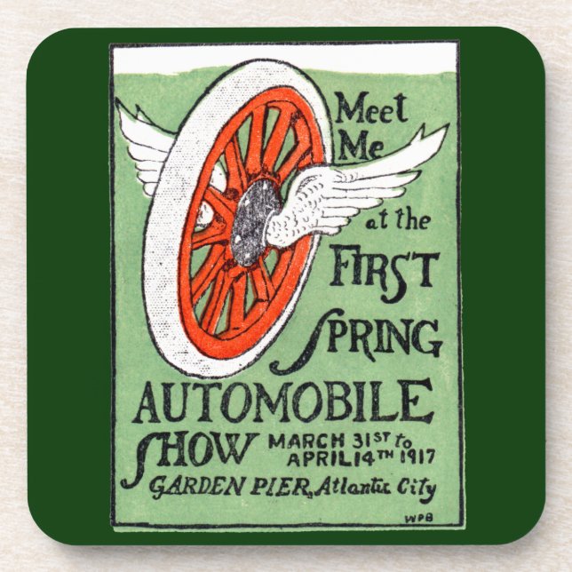 1917 New Jersey Spring Auto Show Coaster (Front)
