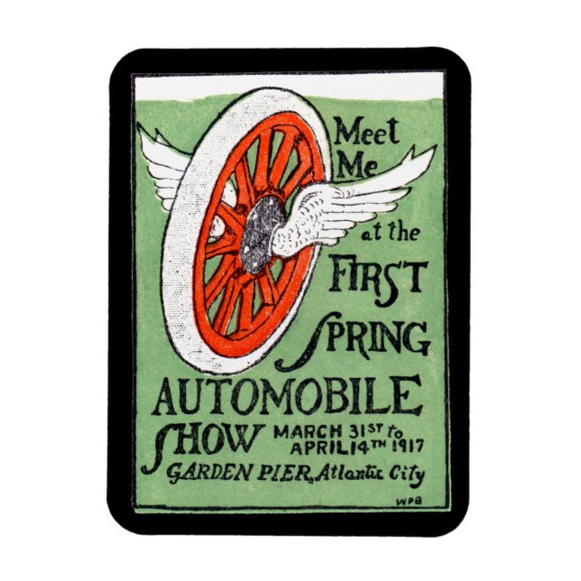 1917 New Jersey Spring Auto Show Magnet (Vertical)