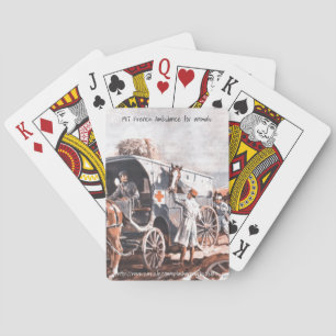 "1917 on wheels French Animal Hospital" Playing Cards