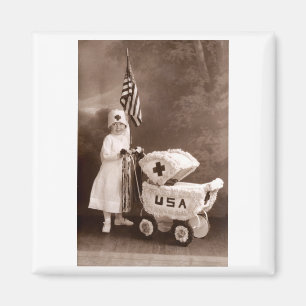 1917 Patriotic Nurse Magnet