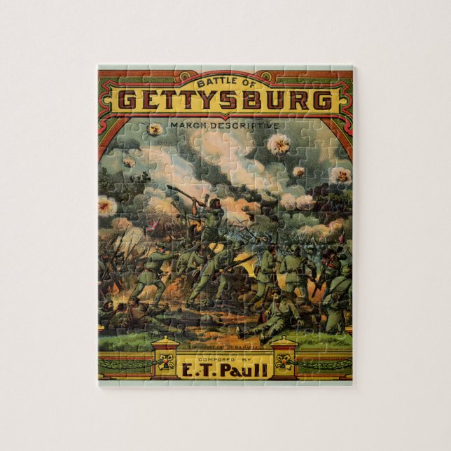 1917 The Battle of Gettysburg sheet music cover Jigsaw Puzzle (Vertical)