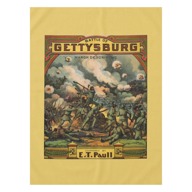 1917 The Battle of Gettysburg sheet music cover Tablecloth (Front)