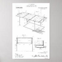 1917 Vintage Chiropractic Table Patent Art Print