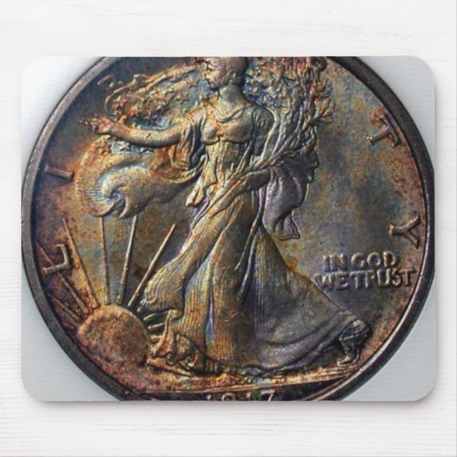 1917 Walking Liberty Half Dollar Mouse Pad (Front)