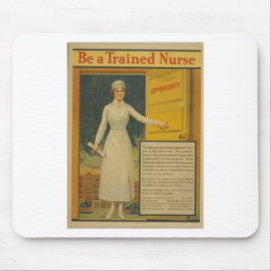 1917 WWI Poster Be A Trained Nurse -Nursing School Mouse Pad