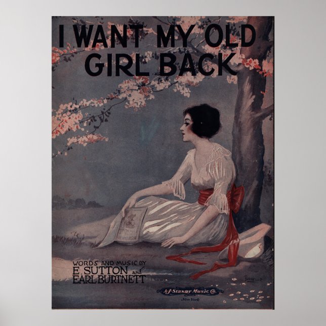 1918 I WANT MY OLD GIRL BACK POSTER (Front)