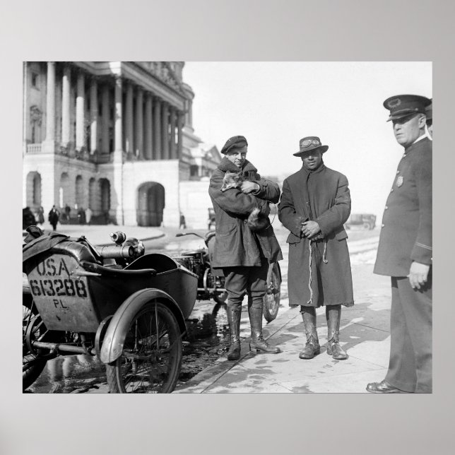 1918 Motorcycle Road Trip Poster (Front)