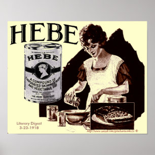1918 Poster for Hebe evaporated milk