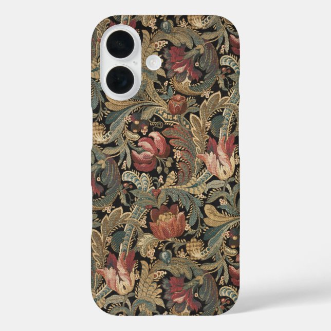 1918 Vintage Rich Floral Tapestry Brocade Damask Case-Mate iPhone Case (Back)