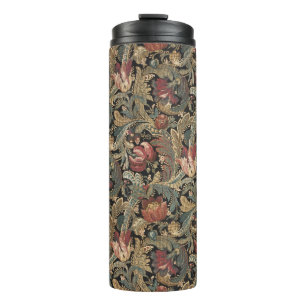 1918 Vintage Rich Floral Tapestry Brocade Damask Thermal Tumbler