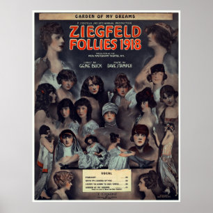 1918 ZIEGFELD FOLLIES POSTER