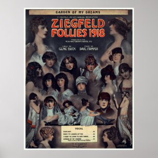 1918 ZIEGFELD FOLLIES POSTER