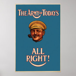 1919 British Recruitment Poster WWII Propaganda