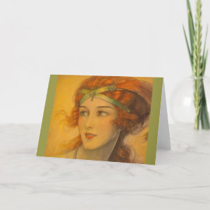 1919 gorgeous redhead card