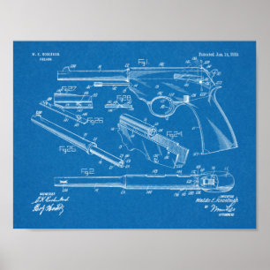 1919 Gun Auto Patent Art Drawing Print