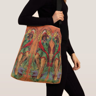 1919 Native American Indian illustration Crossbody Bag
