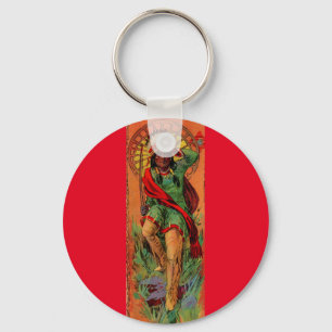 1919 Native American Indian illustration Key Ring