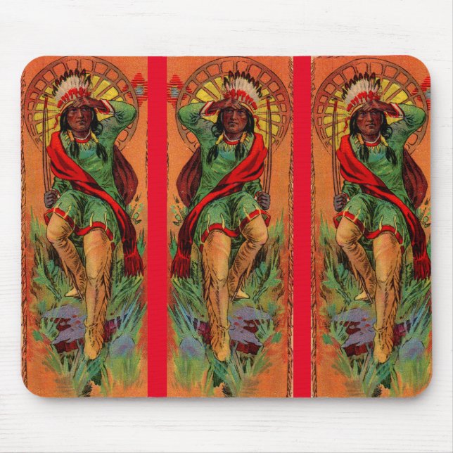1919 Native American Indian illustration Mouse Pad (Front)
