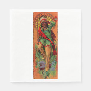 1919 Native American Indian illustration Napkin