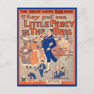 1919 They Put Our Little Percy in the Brig  Postcard