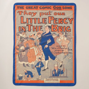 1919 They Put Our Little Percy in the Brig Sherpa Blanket