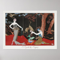 1920 Barbier Art Deco French fashion Illustration