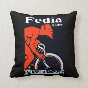 1920 Devil Riding a Bicycle Cushion