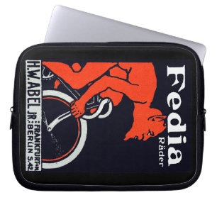 1920 Devil Riding a Bicycle Laptop Sleeve
