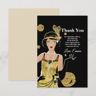 1920 flapper girl gatsby , Art Deco Invitation