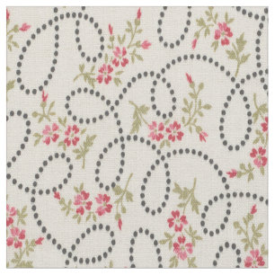 1920 Floral with Dots Fabric