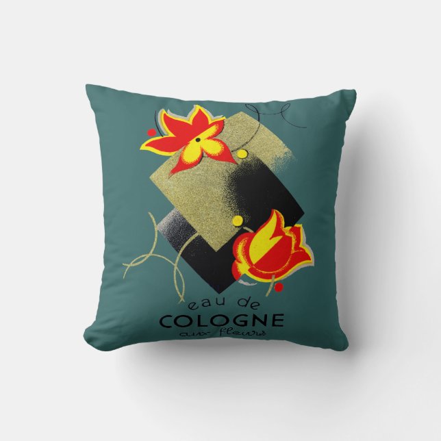 1920 French Floral perfume Cushion (Front)