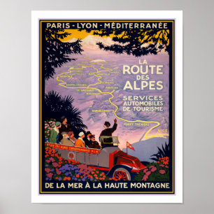 1920 La Route Des Alpes Travel Poster