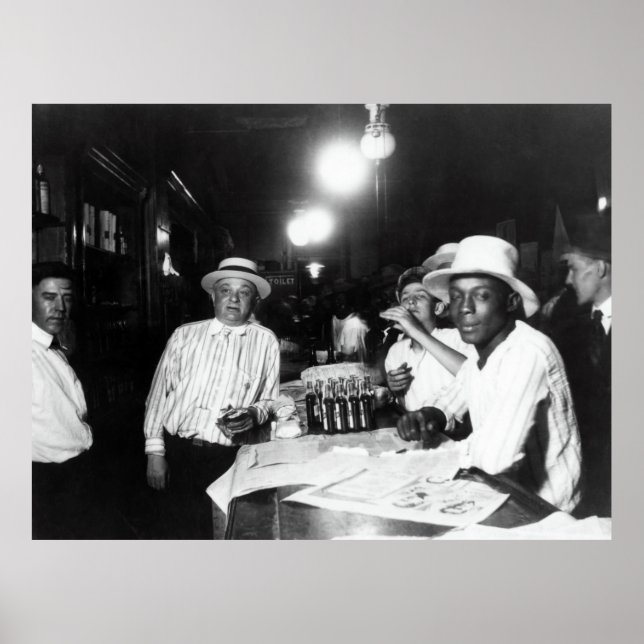 1920 PROHIBITION BEGINS TOMORROW - SALOON POSTER (Front)