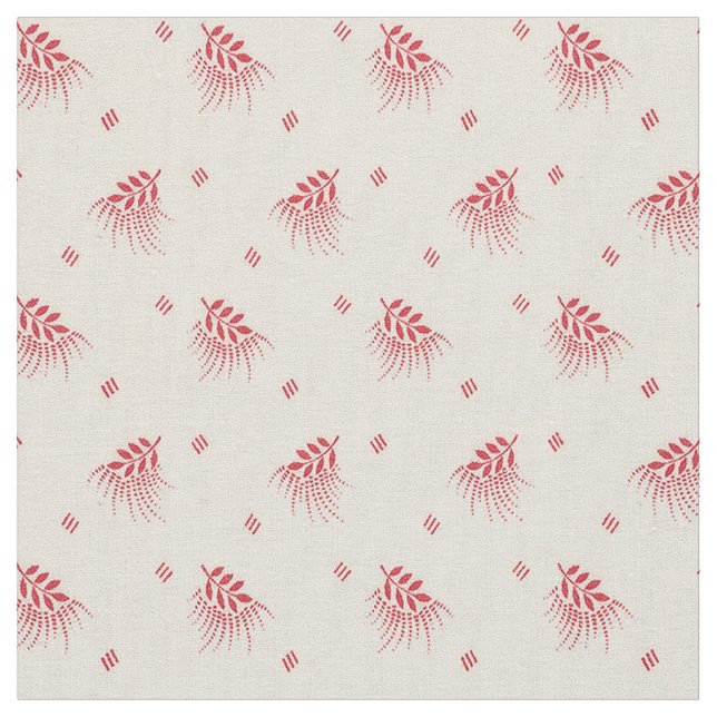 1920 Red Leaves Fabric (Close Up)
