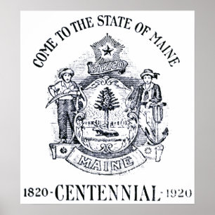 1920 State of Maine Centennial Poster